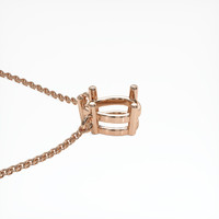 14K Rose Gold Solitaire Necklace Setting Image