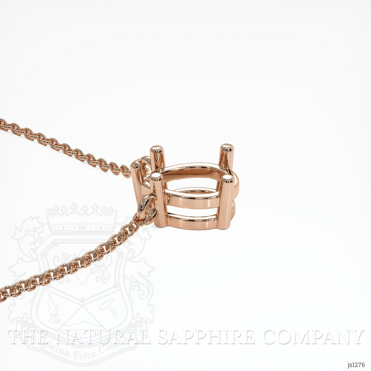 14K Rose Gold Solitaire Necklace Setting