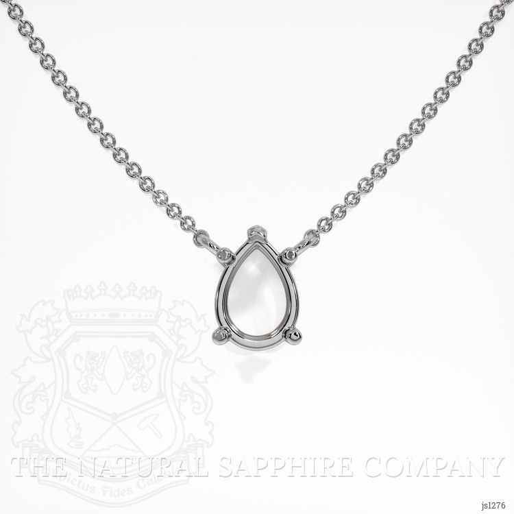 Silver Solitaire Necklace Setting