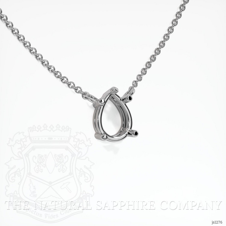 10K White Gold Solitaire Necklace Setting