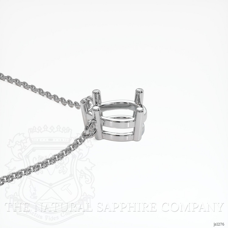 10K White Gold Solitaire Necklace Setting