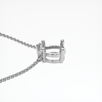 14K White Gold Solitaire Necklace Setting Image