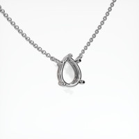 18K White Gold Solitaire Necklace Setting Image