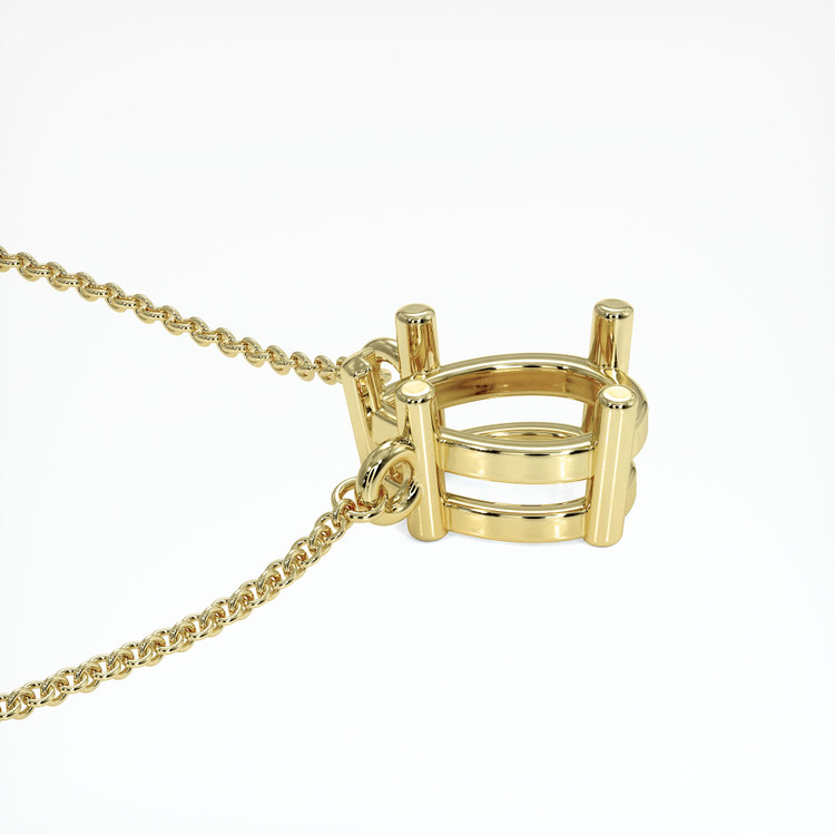 14K Yellow Gold Solitaire Necklace Setting