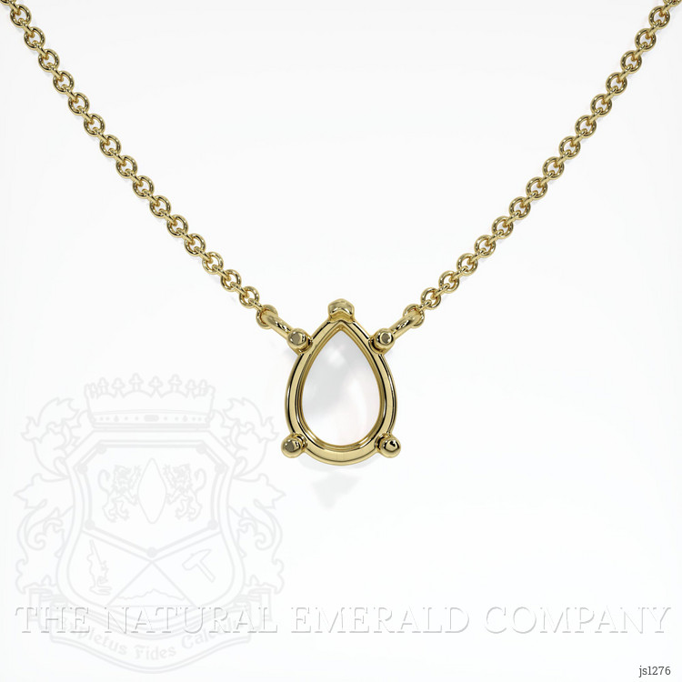 18K Yellow Gold Solitaire Necklace Setting