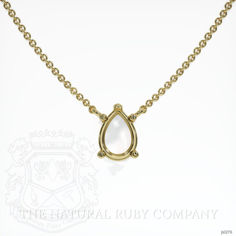 18K Yellow Gold Solitaire Necklace Setting