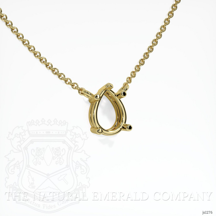 18K Yellow Gold Solitaire Necklace Setting