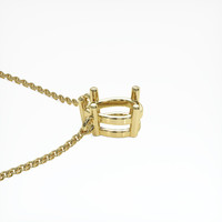 18K Yellow Gold Solitaire Necklace Setting Image