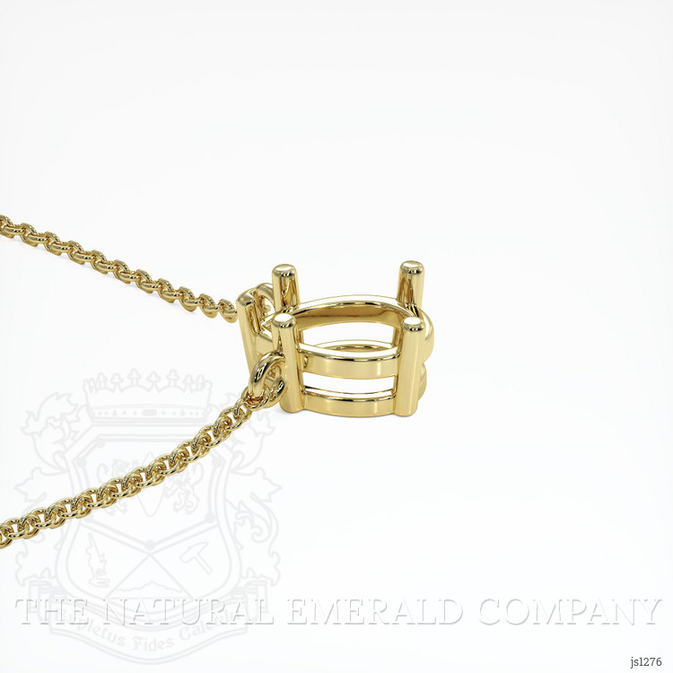 18K Yellow Gold Solitaire Necklace Setting