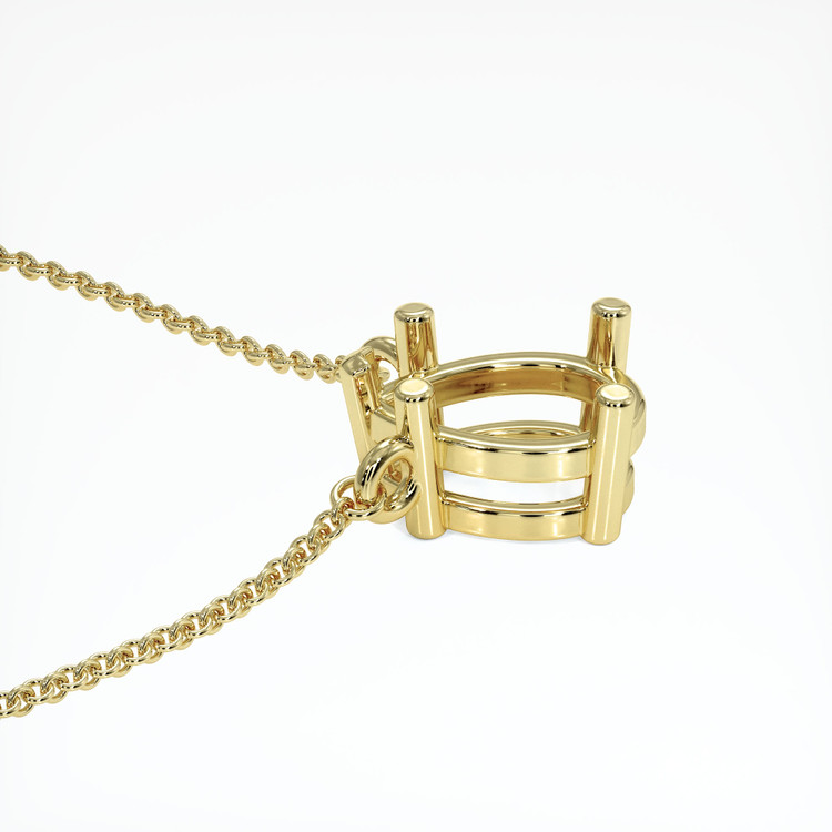 18K Yellow Gold Solitaire Necklace Setting
