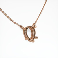 14K Rose Gold Solitaire Necklace Setting Image