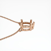 14K Rose Gold Solitaire Necklace Setting Image