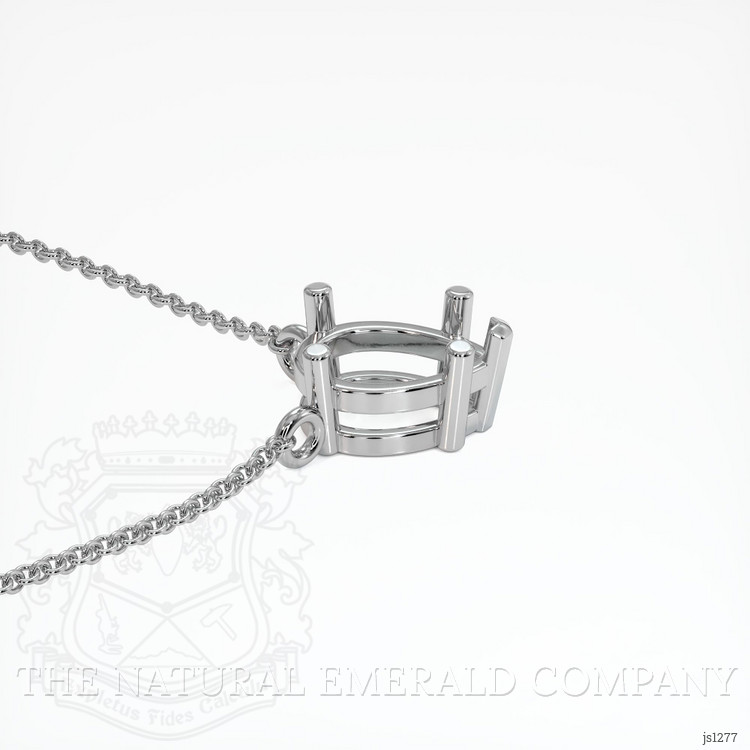 Silver Solitaire Necklace Setting
