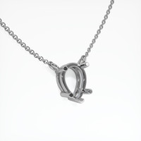 18K White Gold Solitaire Necklace Setting Image