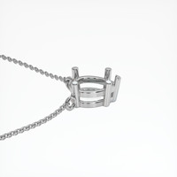 18K White Gold Solitaire Necklace Setting Image