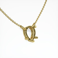 14K Yellow Gold Solitaire Necklace Setting Image