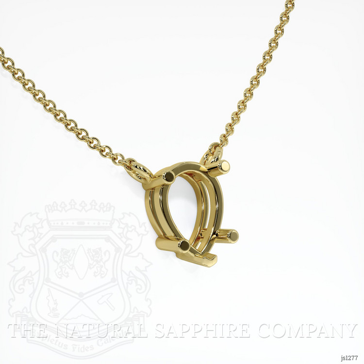 14K Yellow Gold Solitaire Necklace Setting