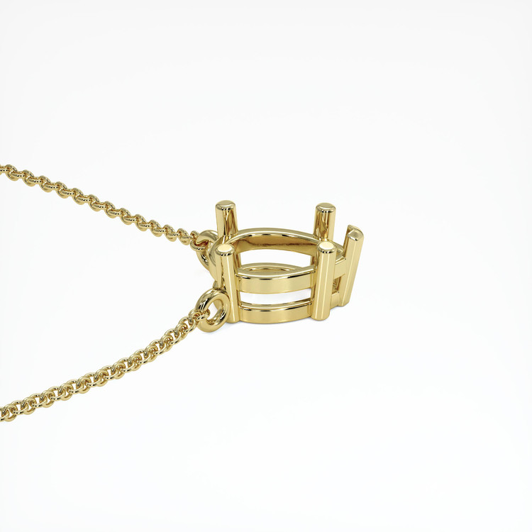 14K Yellow Gold Solitaire Necklace Setting