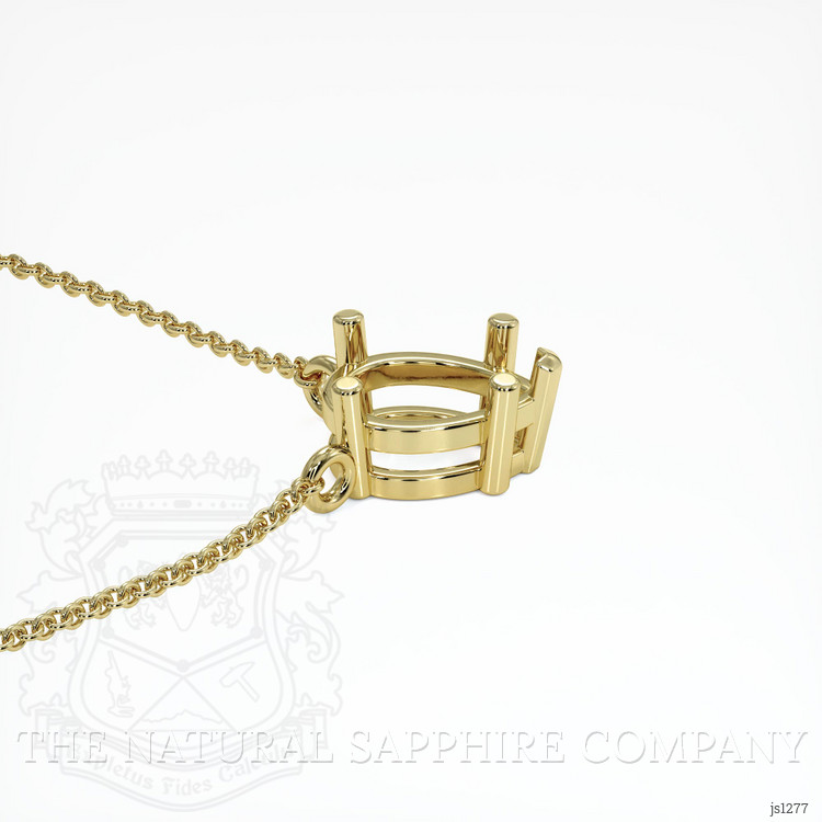 14K Yellow Gold Solitaire Necklace Setting