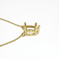 18K Yellow Gold Solitaire Necklace Setting Image