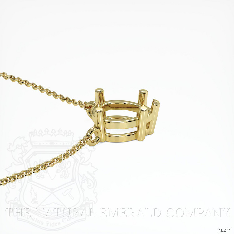 18K Yellow Gold Solitaire Necklace Setting