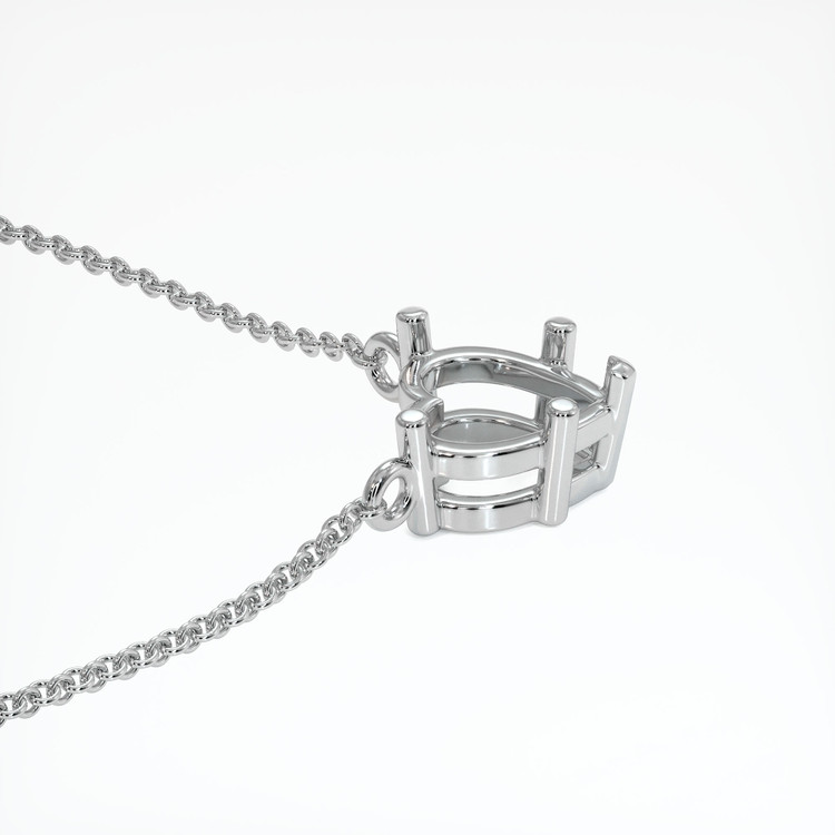 14K White Gold Vedic Necklace Setting