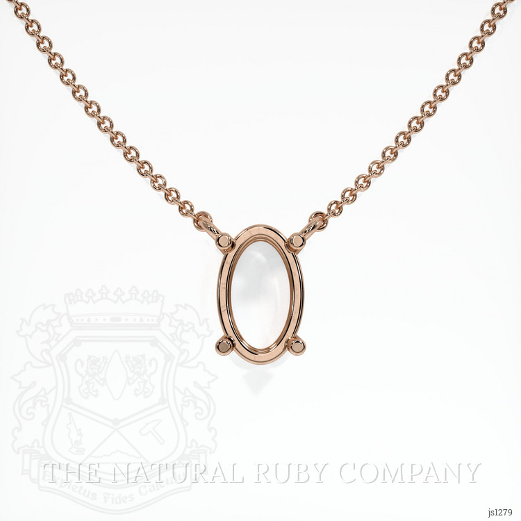 14K Rose Gold Solitaire Necklace Setting