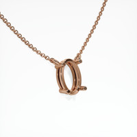 14K Rose Gold Solitaire Necklace Setting Image