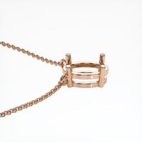 14K Rose Gold Solitaire Necklace Setting Image