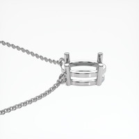 Silver Solitaire Necklace Setting Image