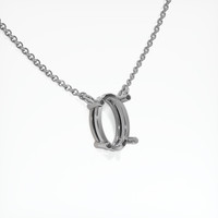 10K White Gold Solitaire Necklace Setting Image