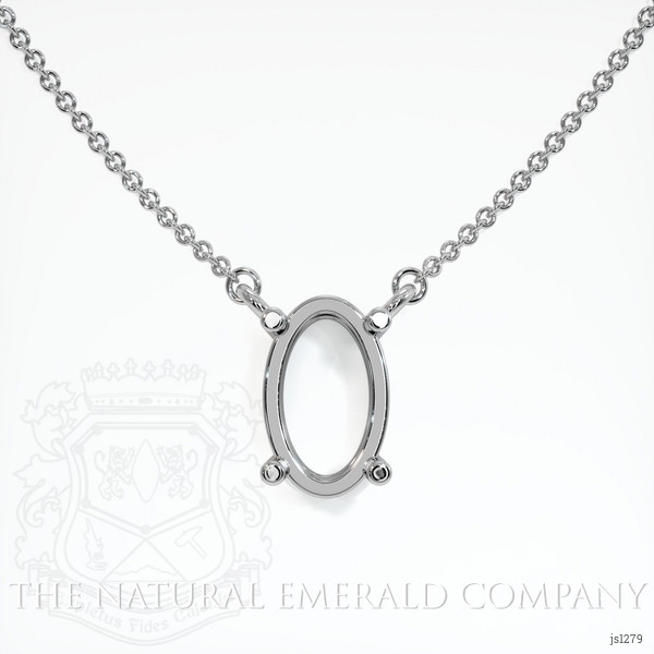  Emerald Necklace 0.67 Ct. 18K White Gold
