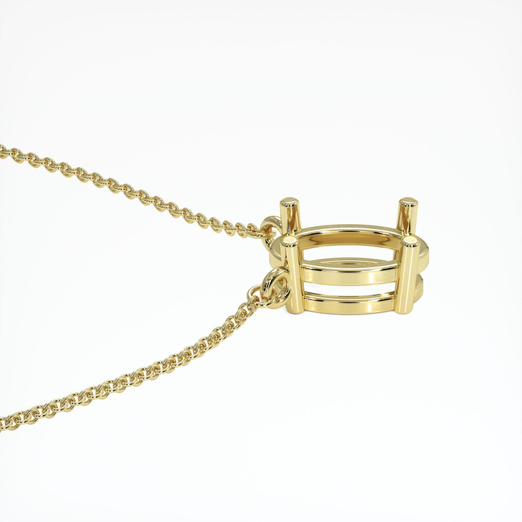 14K Yellow Gold Solitaire Necklace Setting