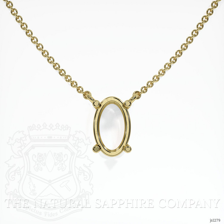 18K Yellow Gold Solitaire Necklace Setting