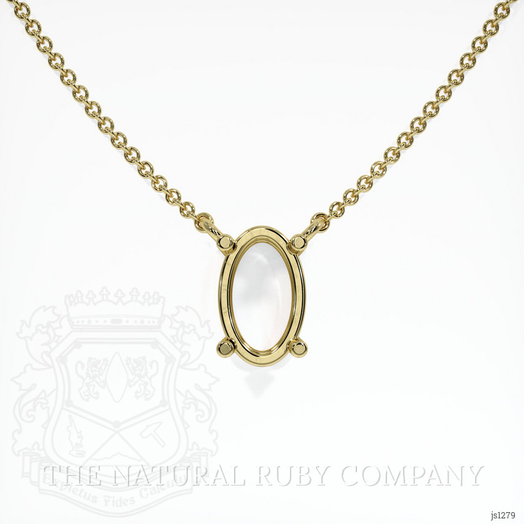 18K Yellow Gold Solitaire Necklace Setting