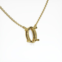 18K Yellow Gold Solitaire Necklace Setting Image