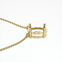 18K Yellow Gold Solitaire Necklace Setting Image