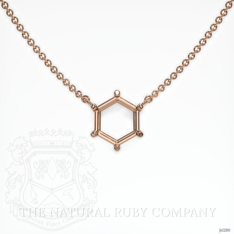 14K Rose Gold Solitaire Necklace Setting