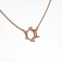 14K Rose Gold Solitaire Necklace Setting Image