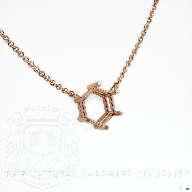 14K Rose Gold Solitaire Necklace Setting