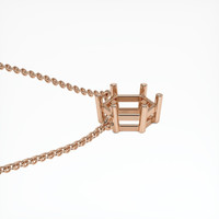 14K Rose Gold Solitaire Necklace Setting Image