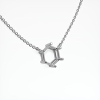 18K White Gold Solitaire Necklace Setting Image