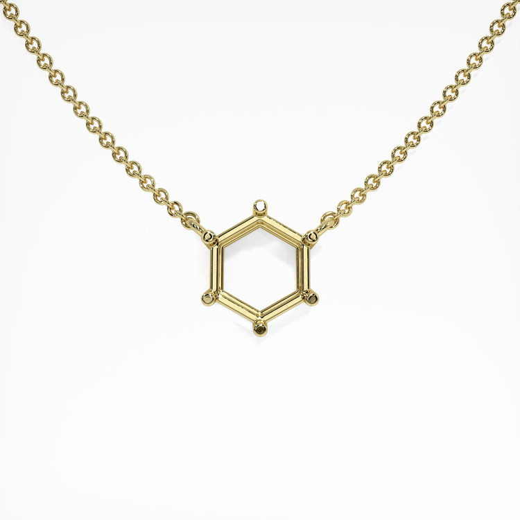 14K Yellow Gold Solitaire Necklace Setting