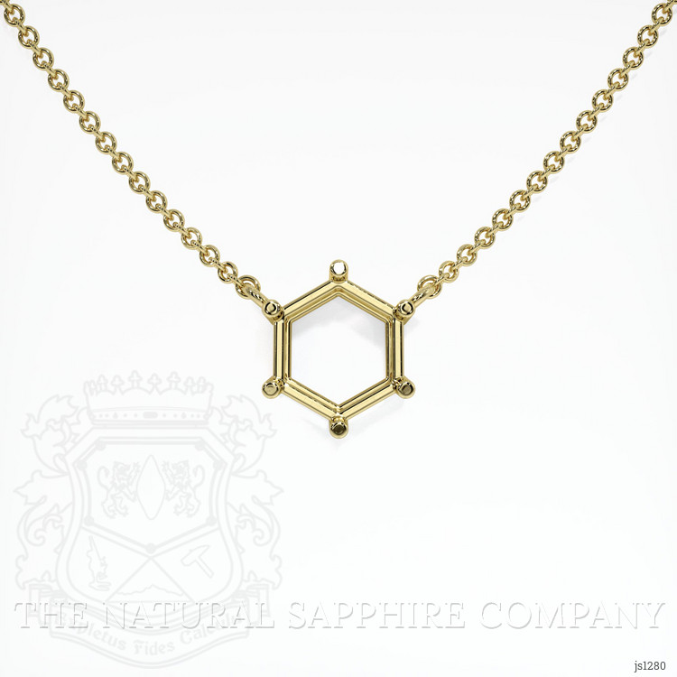 14K Yellow Gold Solitaire Necklace Setting