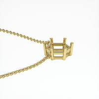 14K Yellow Gold Solitaire Necklace Setting Image