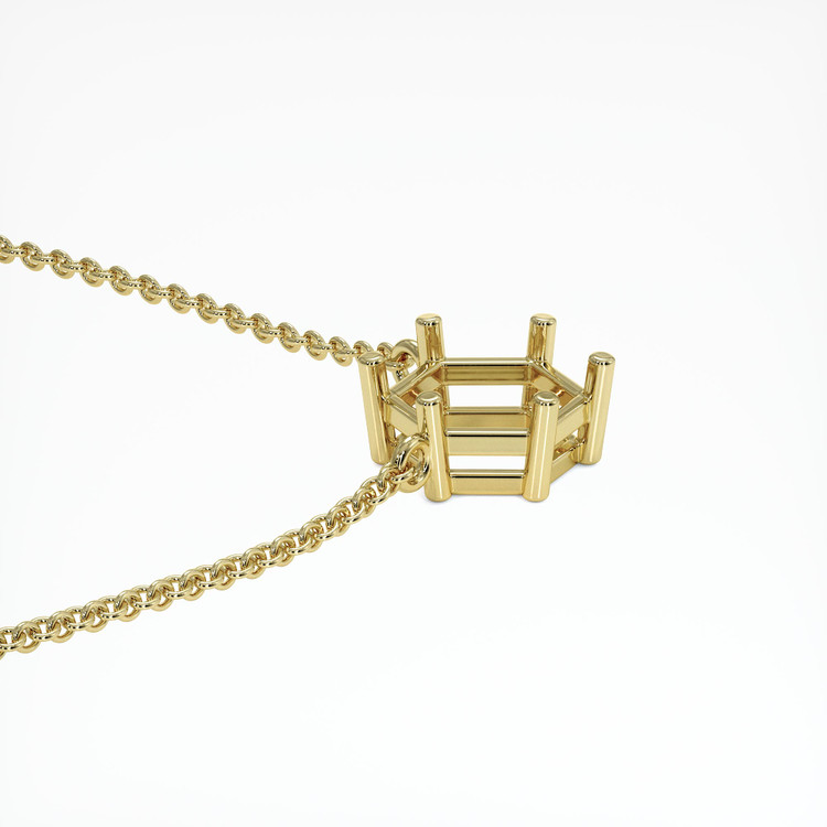 14K Yellow Gold Solitaire Necklace Setting