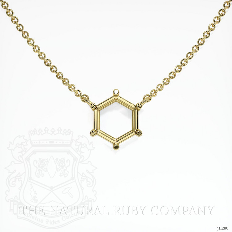 18K Yellow Gold Solitaire Necklace Setting