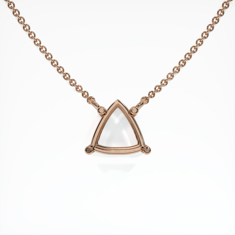 14K Rose Gold Solitaire Necklace Setting