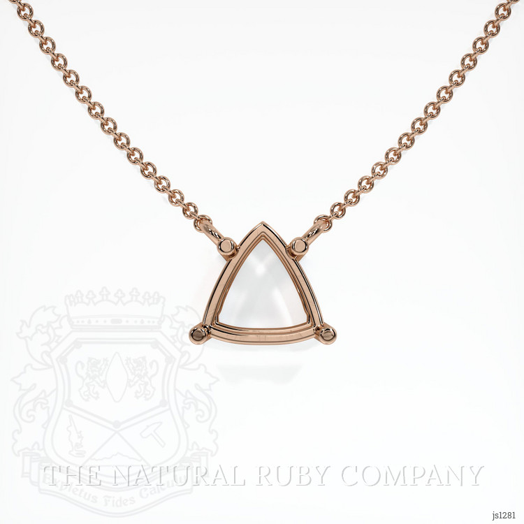 14K Rose Gold Solitaire Necklace Setting