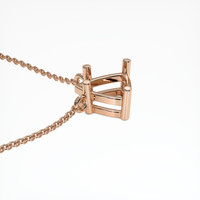 14K Rose Gold Solitaire Necklace Setting Image